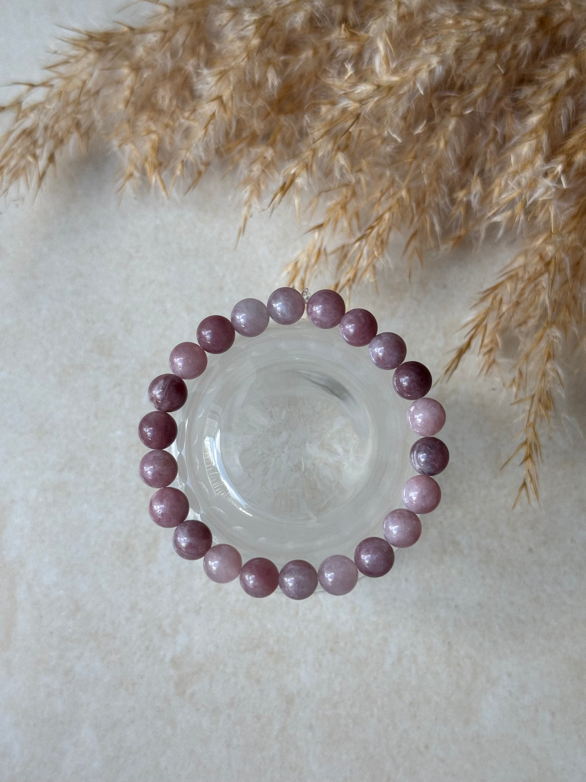 Lila Achat Natustein Perlenarmband 💜