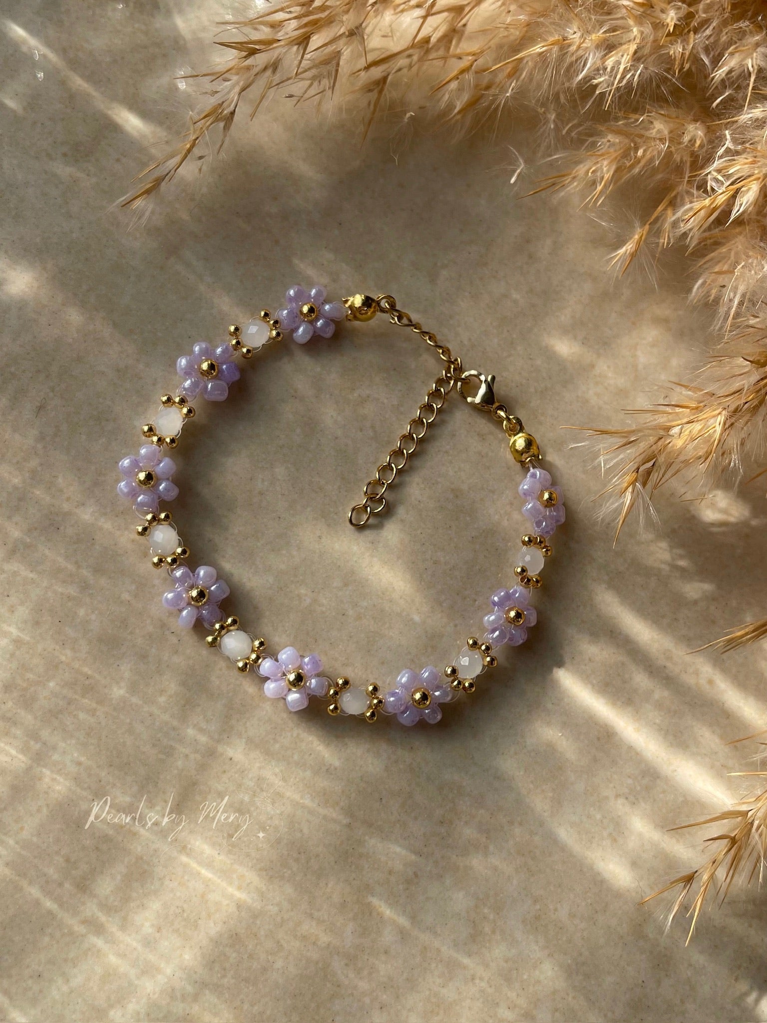 lila Gänseblümchen Armband 💜
