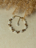 Gänseblümchen Armband mit goldbraunen Details 🤎