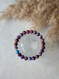 Bunt violett blau Jaspis Naturstein Perlenarmband 💜💙