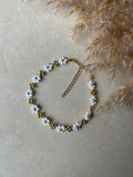 Weiß goldenes Gänseblümchen Armband 🌼
