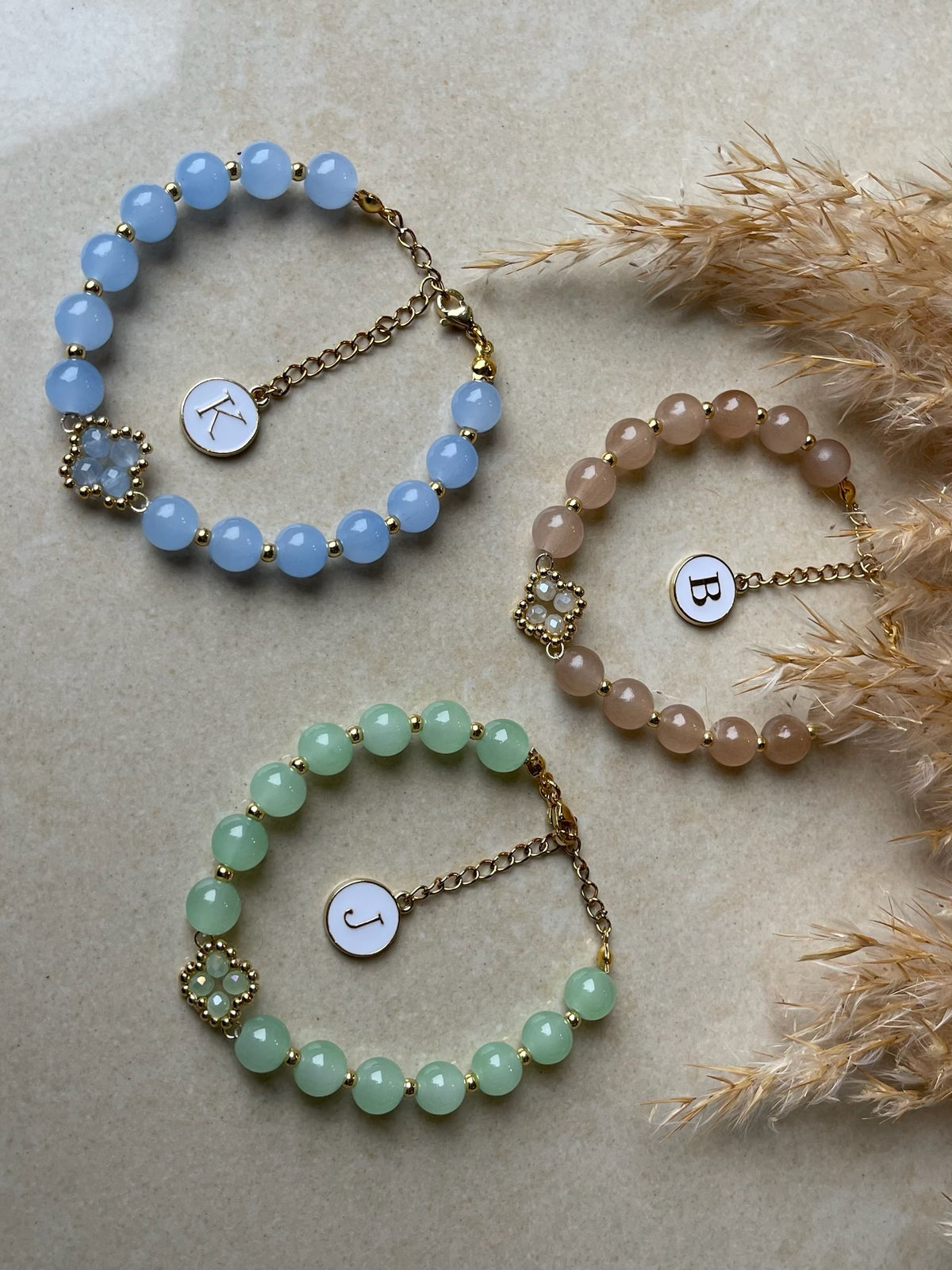Kleeblatt Perlen Armband 🍀