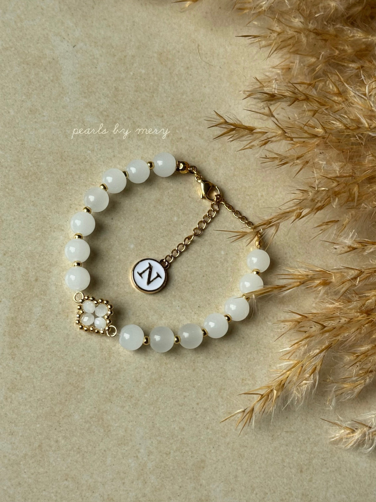 Kleeblatt Perlen Armband 🍀