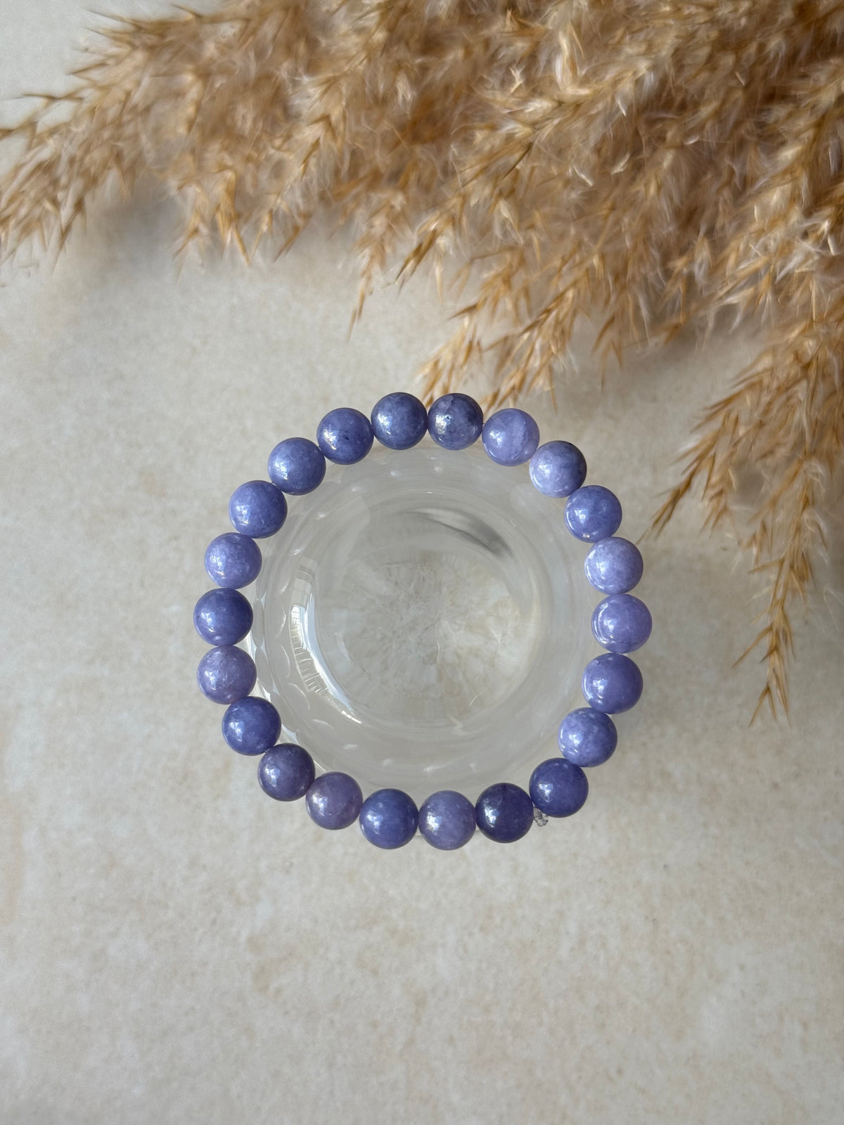 violett blau Angelit Naturstein Perlenarmband 💙💜