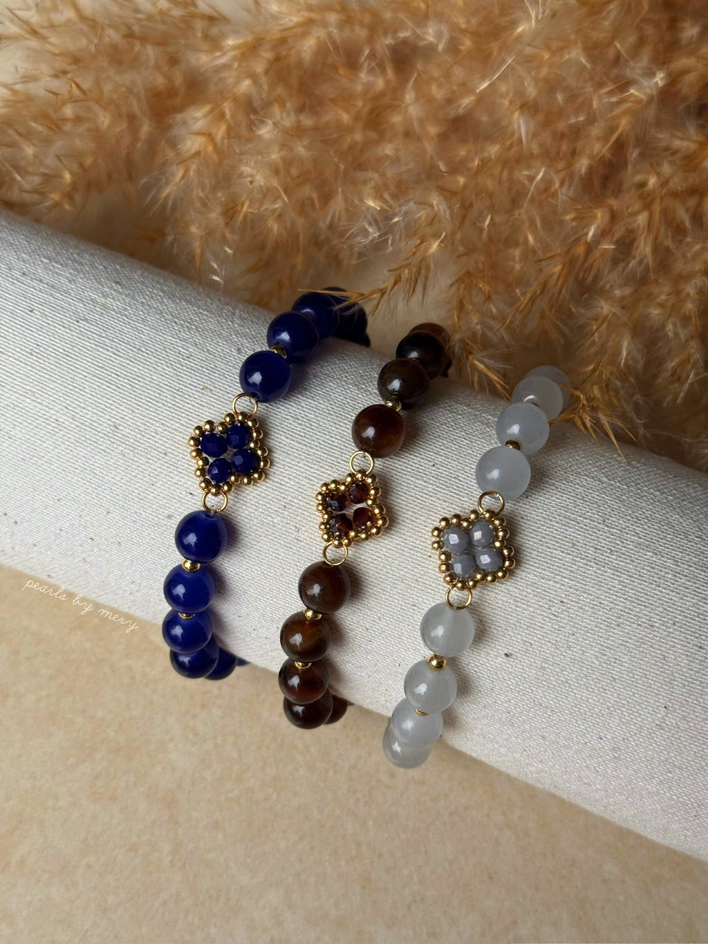 Kleeblatt Perlen Armband 🍀